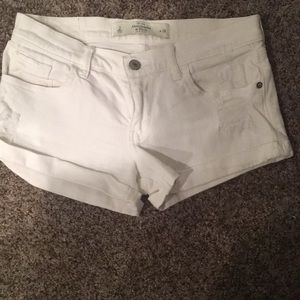 White Jean shorts